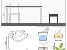 Size-guide-of-LECHUZA-CANTO-Stone-40-low