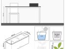 Size-guide-of-LECHUZA-CUBE-Glossy-Triple