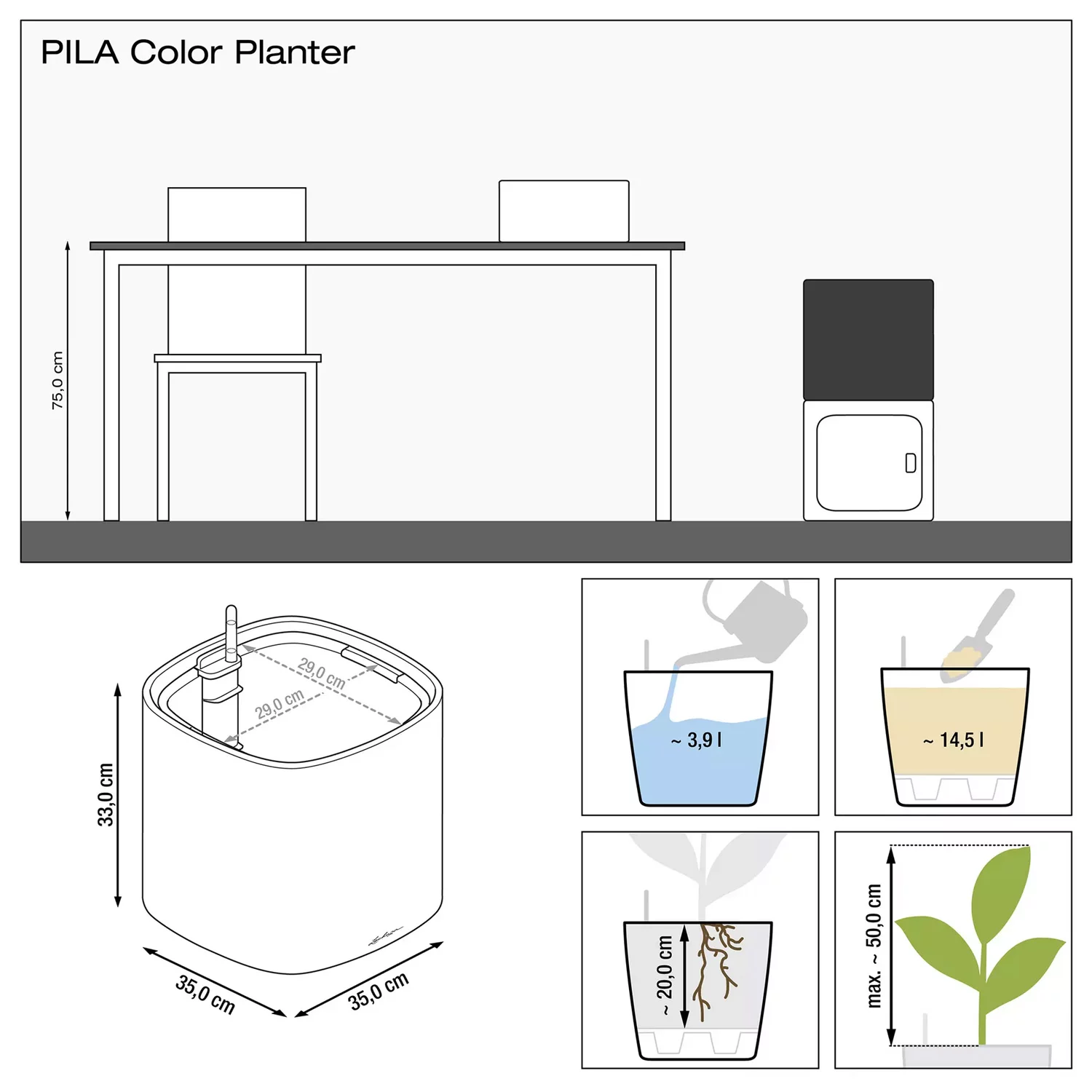 Pila Color Size