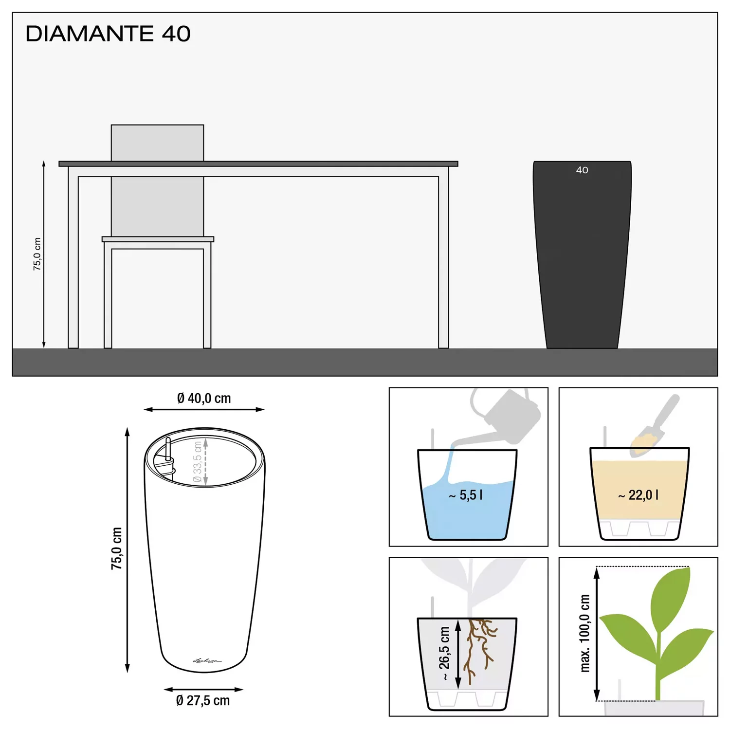 Diamante size