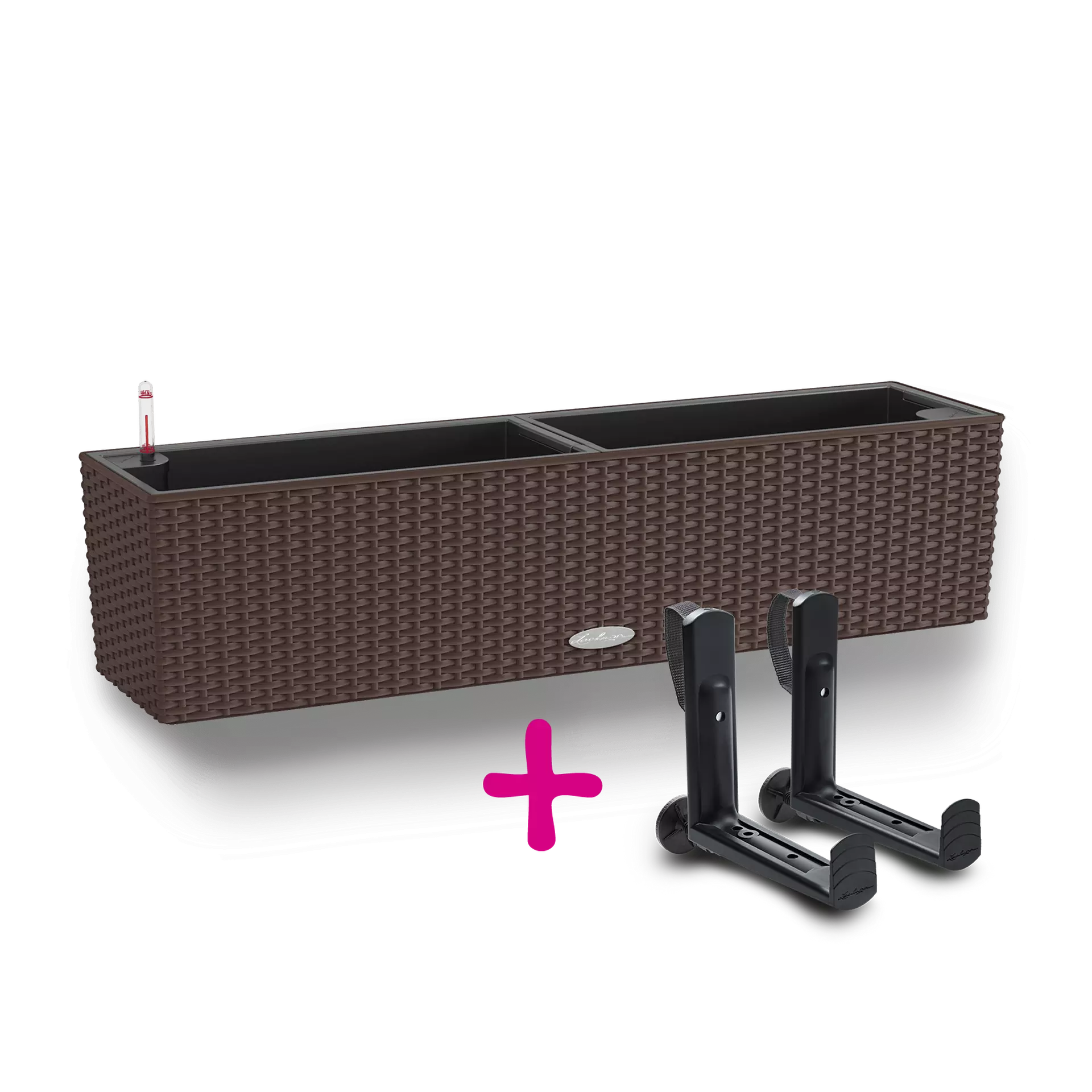 BALCONERA Cottage 80 mocha + Balcony brackets black