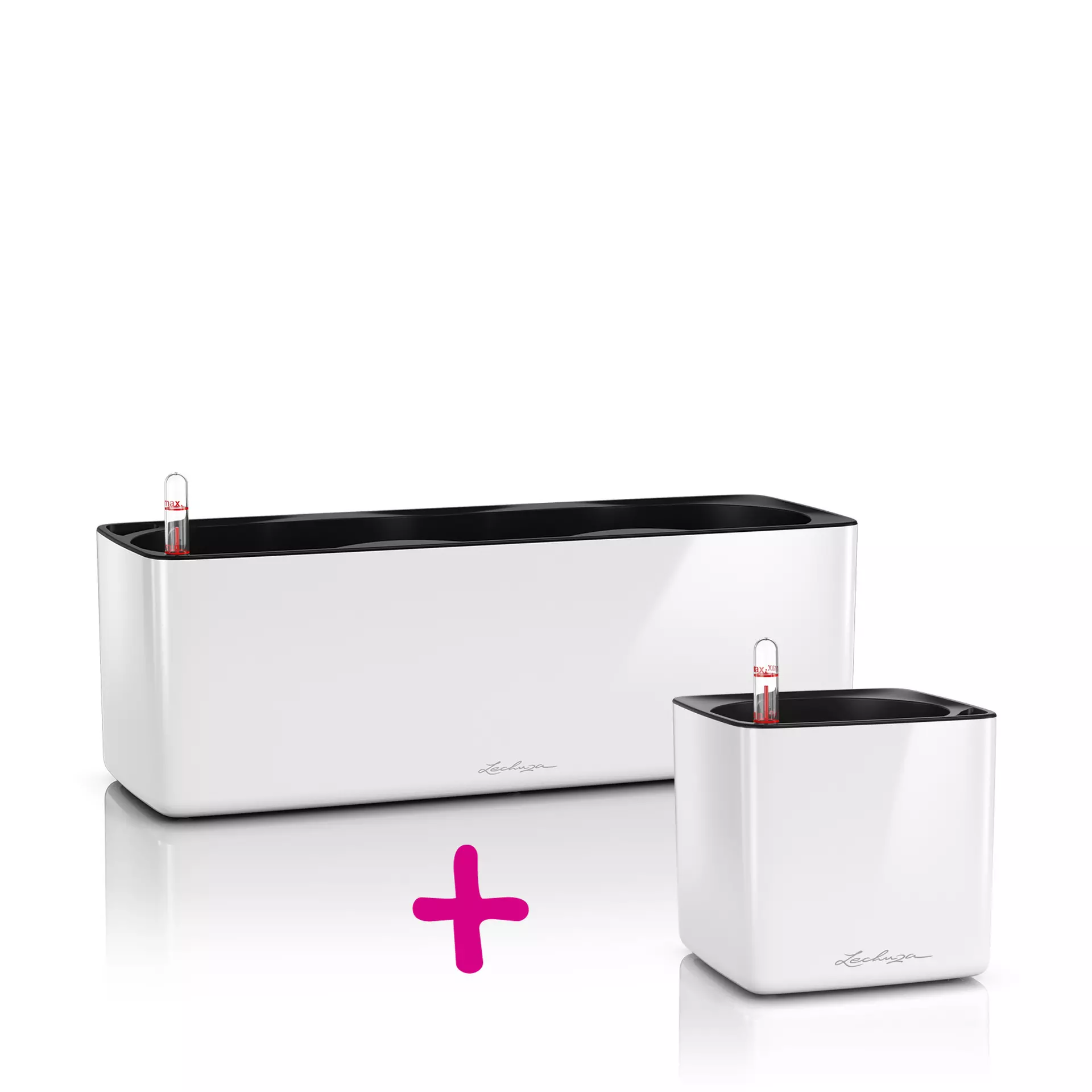 CUBE Glossy Triple + 14 white high-gloss